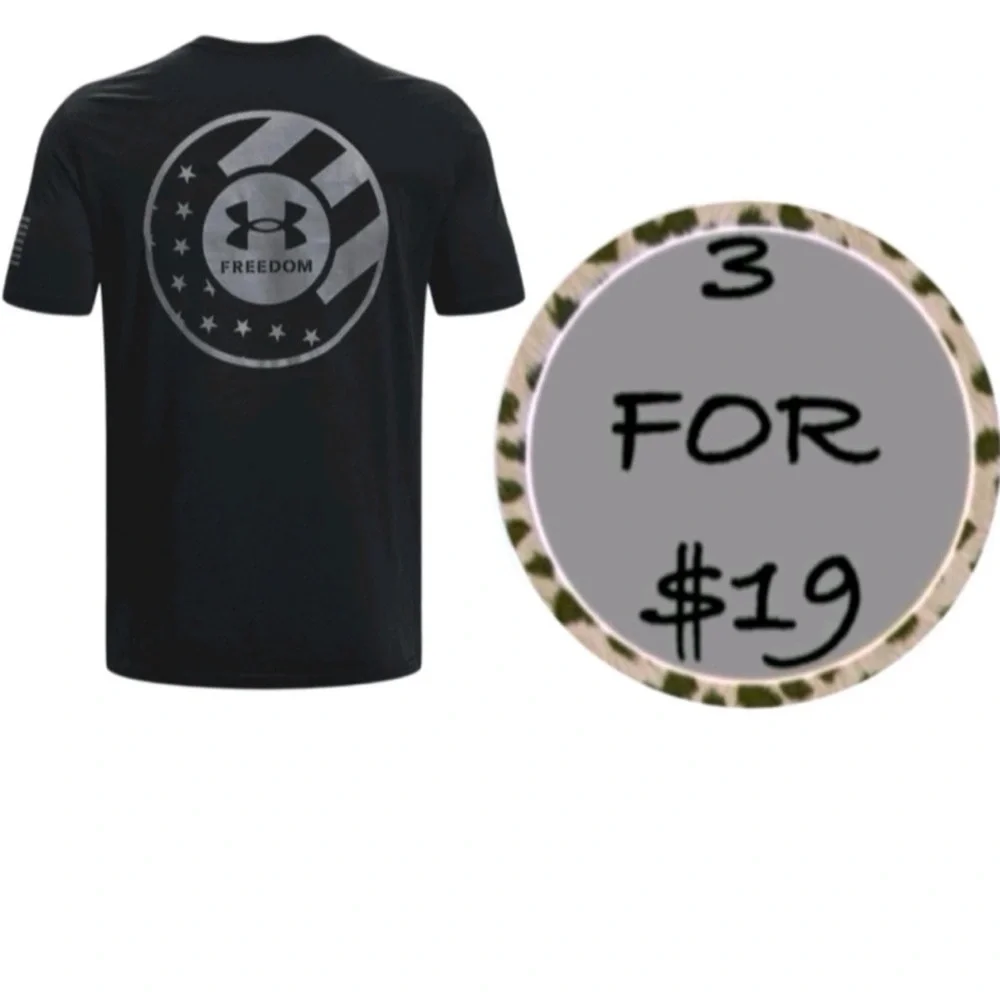 3/$19 Under Armour Freedom short sleeve T-shirt